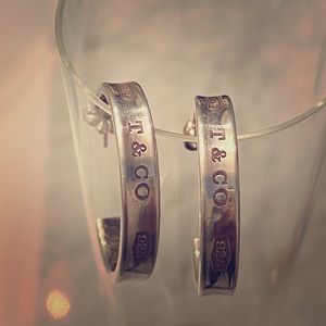 Tiffany sterling silver hoops!